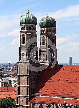 Towers Frauenkirche Munich Stock Photo