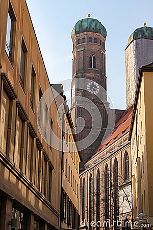 The towers of Frauenkirche Munich Munich, Germany Stock Photo