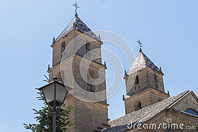 Towers of the Hospital de Santiago, Ubeda, Jaen, Spain Stock Photo