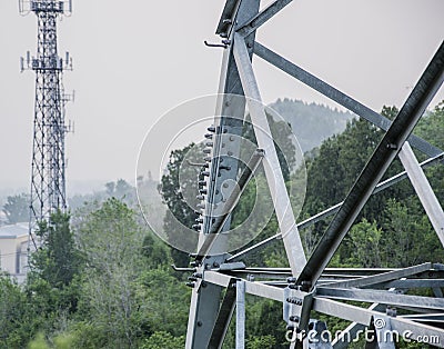 The Towers of mobile communication Stock Photo