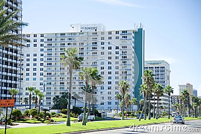 The Towers Condominiums, Daytona Beach, Florida Editorial Stock Photo