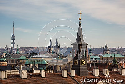 Towers of Prague Stock Photo