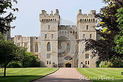 Towers of Windsor Castle in London, Great Britain Editorial Stock Photo