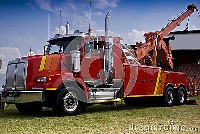 Towing and Recovery Vehicle Stock Photo