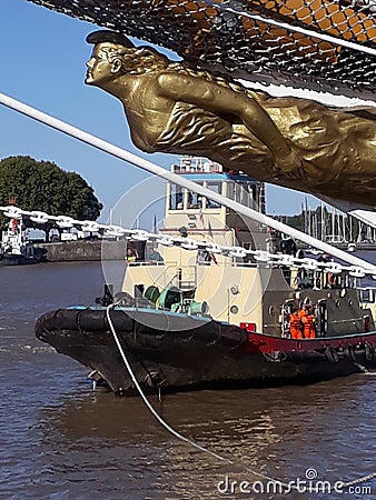 Towing ship Editorial Stock Photo