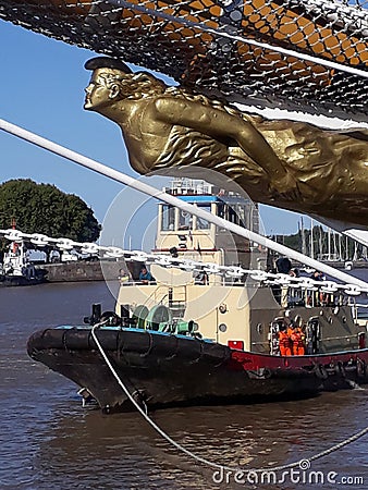 Towing ship Editorial Stock Photo