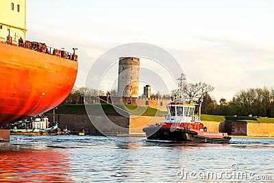 The towing vessel Editorial Stock Photo