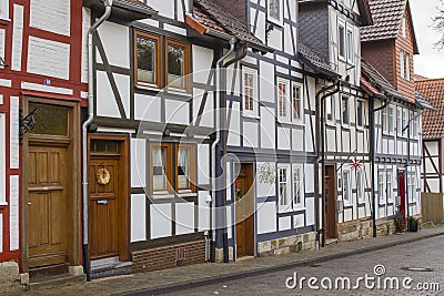 The Town of Bad Sooden-Allendorf in the Werra Valley in Germany Stock Photo