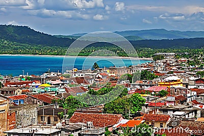 Town of Baracoa, Cuba Stock Photo