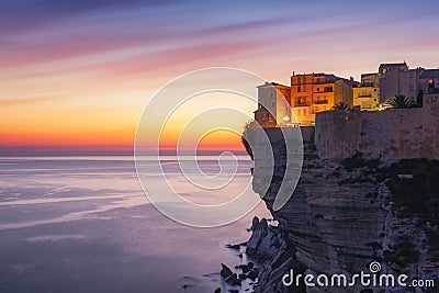 Town of Bonifacio, Corsica Island, France Stock Photo