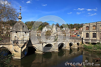 Town Bridge in Bradford on Avon Stock Photo