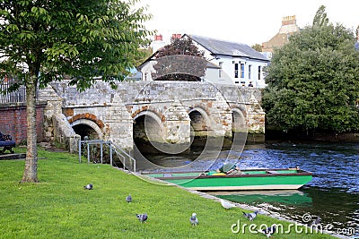 The town bridge, Christchurch, Dorset. Editorial Stock Photo