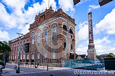 Town centre regeneration of Eldridge Pope Brewery Site Dorchester Dorset Editorial Stock Photo