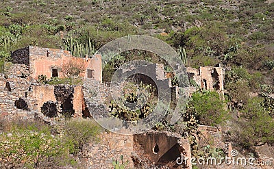 Town of cerro de san pedro in san luis potosi III Editorial Stock Photo