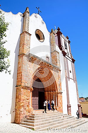 Town church, Silves, Portugal. Editorial Stock Photo