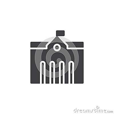 Town city hall icon vector Vector Illustration