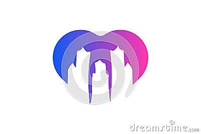 town. city landscape logo. Vector Illustration