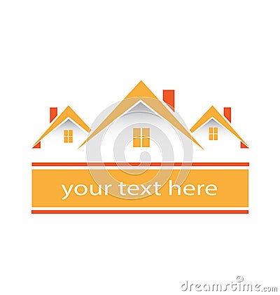 Town Community Real estate houses logo Vector Illustration