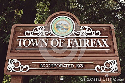 Town of Fairfax Editorial Stock Photo