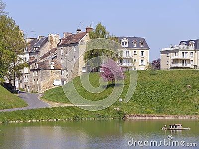 Town of Falaise in France Stock Photo