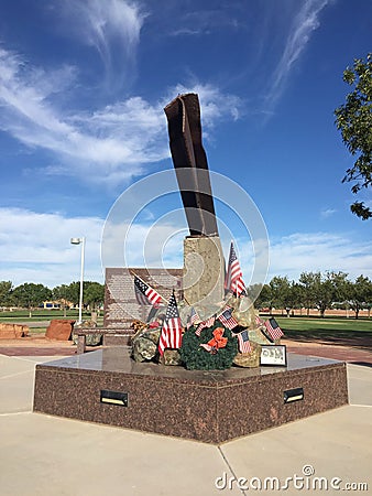 The Town of Gilbert 9/11 Memorial in Gilbert AZ Editorial Stock Photo