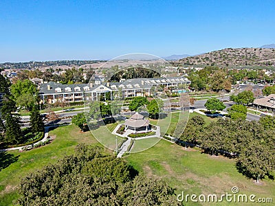 Town Green square park in Ladera Ranch, California Stock Photo