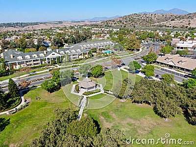 Town Green square park in Ladera Ranch, California Stock Photo