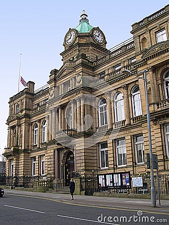 Town Hall in Burnley Lancashire Editorial Stock Photo