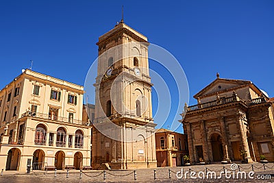 Town hall and cathedral of the city of Lanciano in Abruzzo Stock Photo