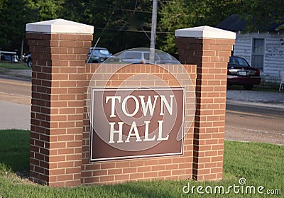 Town Hall in a City or Municipality Stock Photo