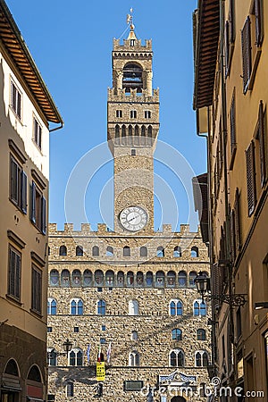 Town hall of Florence, Palazzo Vecchio in Florence, Tuscany, Italy Stock Photo