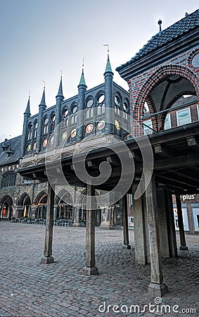 Town hall, LÃ¼beck Stock Photo