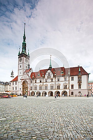 Town Hall in Olomouc, Czech Republica. Editorial Stock Photo