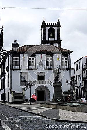 Town Hall, Ponta Delgada, Portugal Editorial Stock Photo