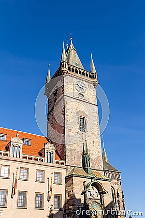 Town hall of Prague Stock Photo