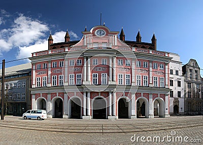 Town hall of Rostock Stock Photo