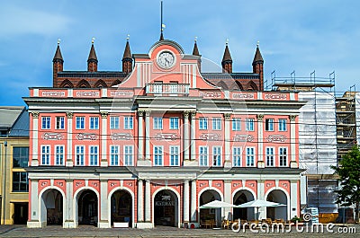 Town Hall. Rostock, Germany Stock Photo