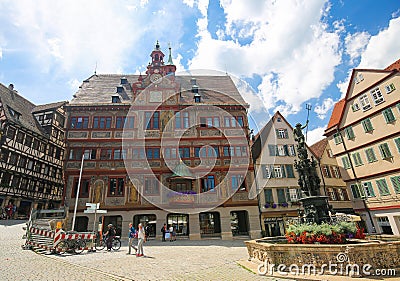 Town Hall of Tubingen, Baden-Wurttemberg, Germany Editorial Stock Photo