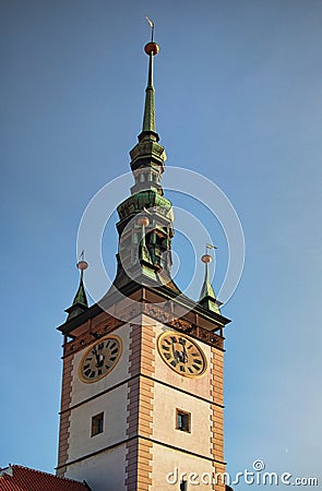 Town hall at Upper Square Horni namesti in Olomouc. Moravia. Czech Republic. Stock Photo