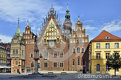 Town Hall in Wroclaw, Poland Stock Photo