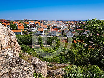 The town of Kungshamn in Bohuslan, Sweden Stock Photo