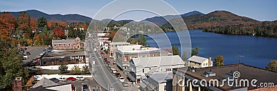 Town of Lake Placid Editorial Stock Photo