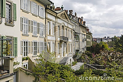 Town mansion in the old town of Bern Editorial Stock Photo