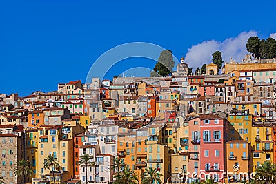 Town Menton in France Stock Photo