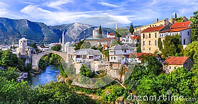 town Mostar in Bosnia and Herzegovina Stock Photo