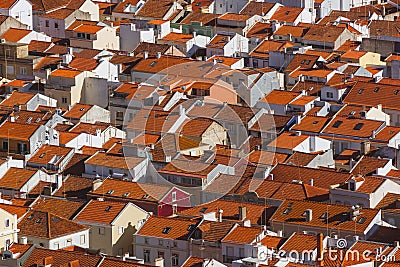 Town Nazare - Portugal Stock Photo
