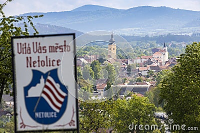 Town Netolice, near Sumava, Southern Bohemia, Czech Republic Stock Photo