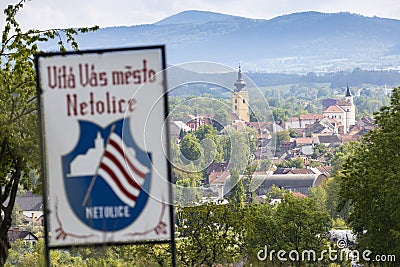 Town Netolice, near Sumava, Southern Bohemia, Czech Republic Stock Photo