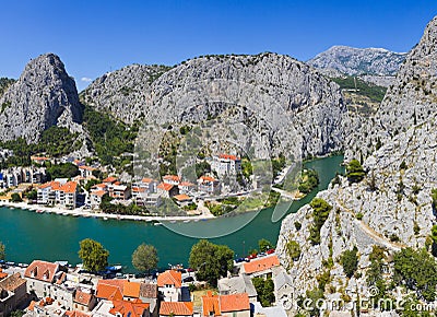 Town Omis in Croatia Stock Photo