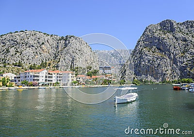 Town Omis in Croatia. Editorial Stock Photo